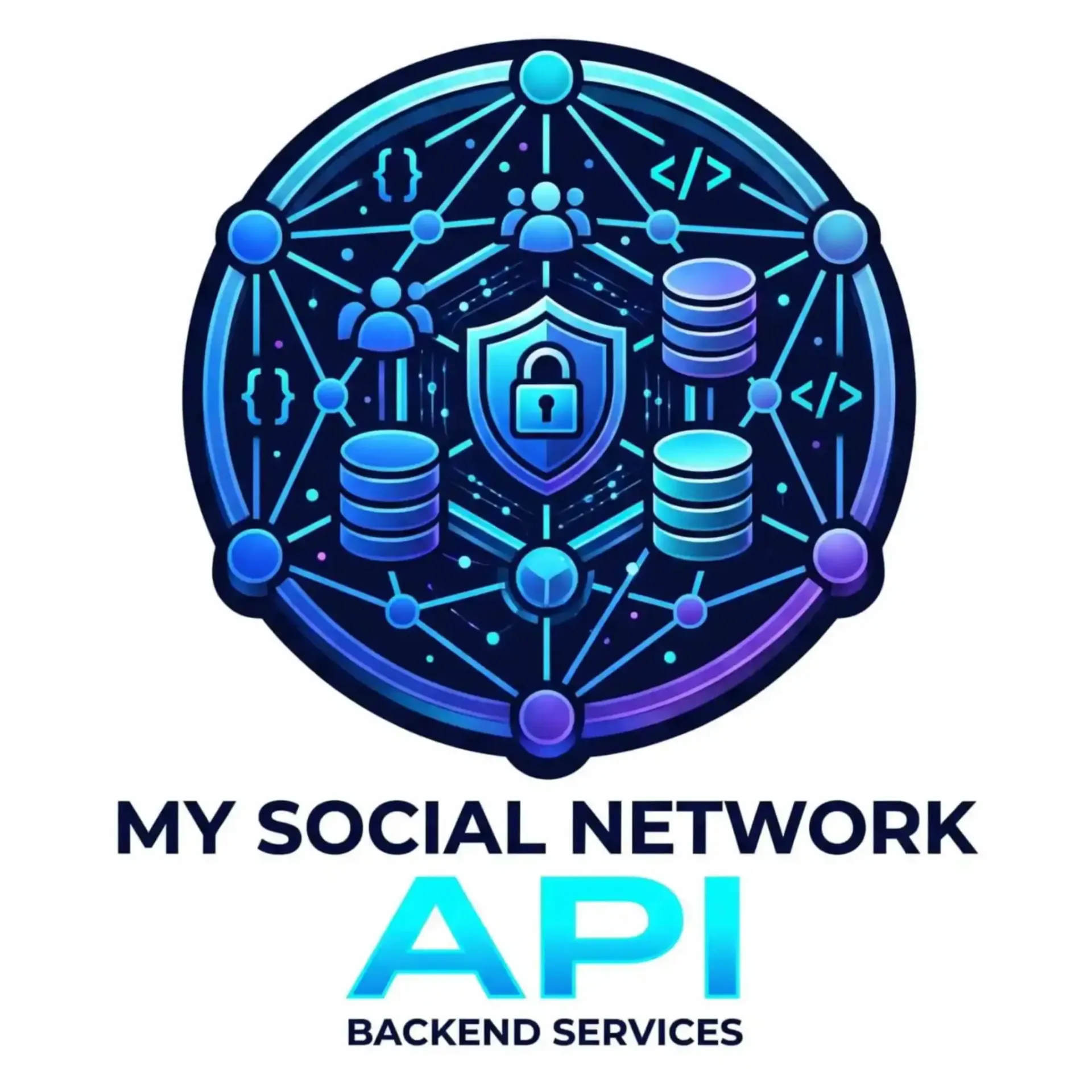 My Social Network API logo, the social network REST API