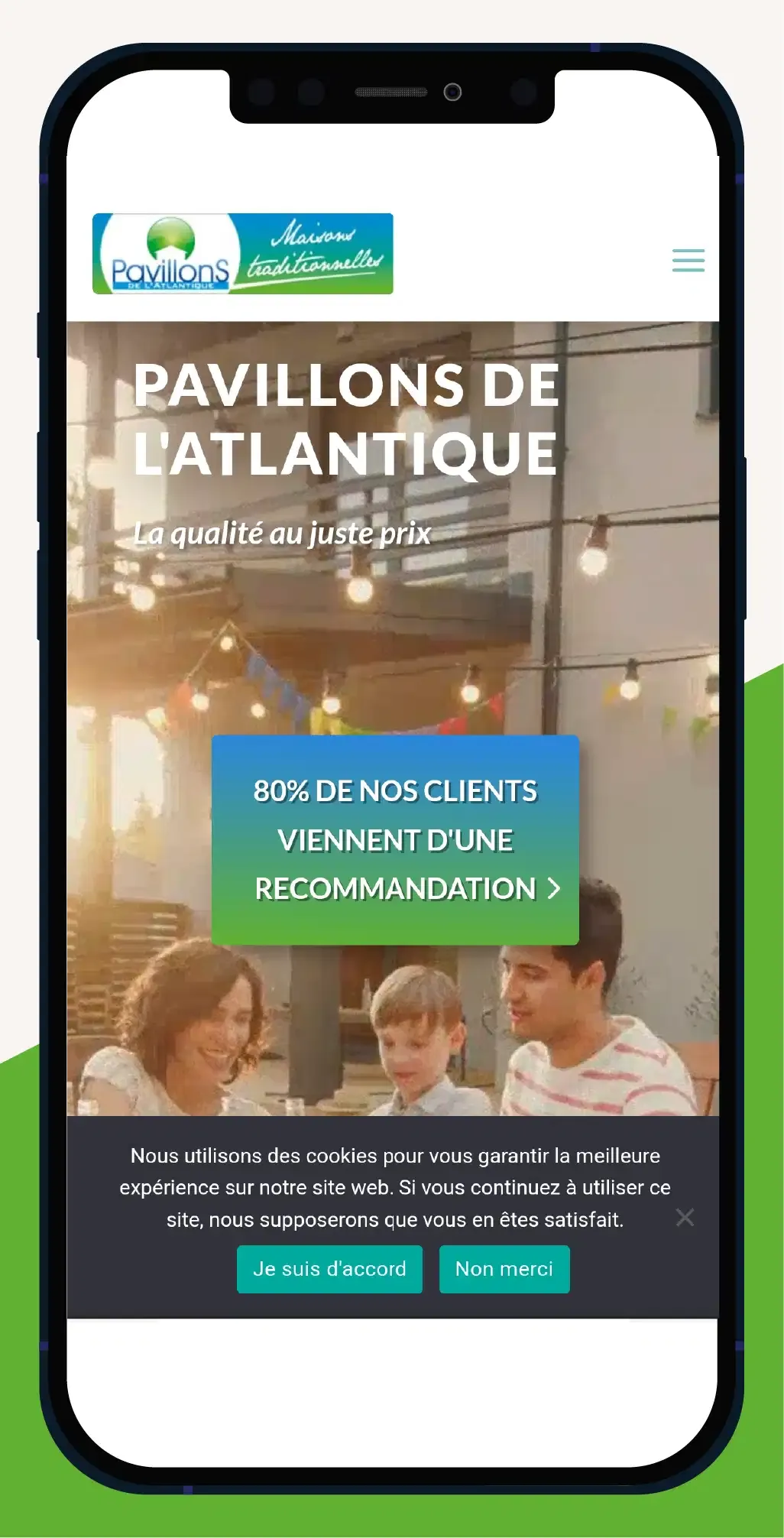 Refonte du site vitrine - Pavillons de l'Atlantique (Pavillons de l'Atlantique) — visuel 2