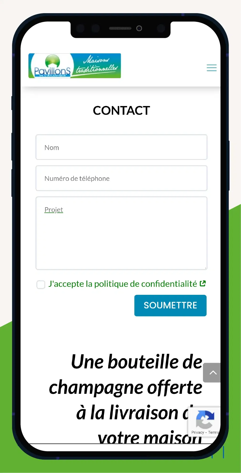 Refonte du site vitrine - Pavillons de l'Atlantique (Pavillons de l'Atlantique) — visuel 4